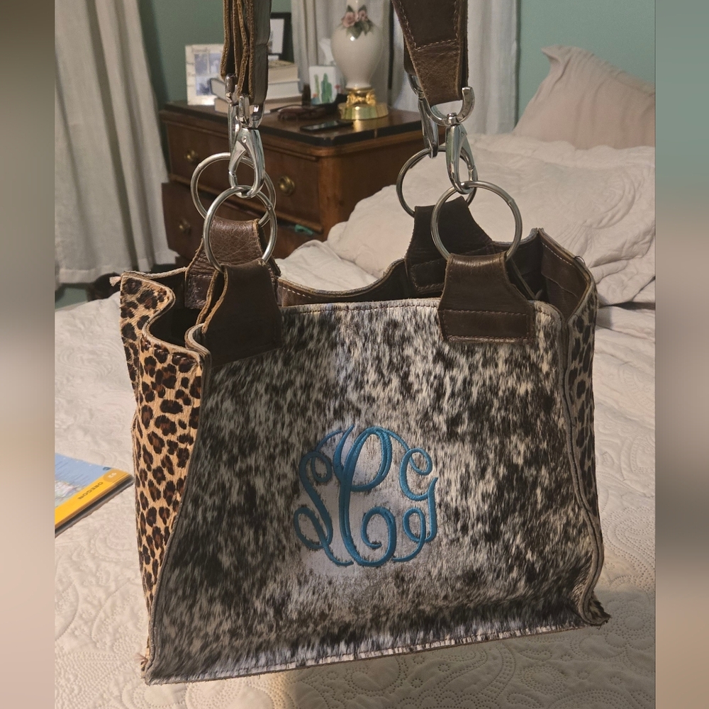 Leopard and Cowhide Tote Bag